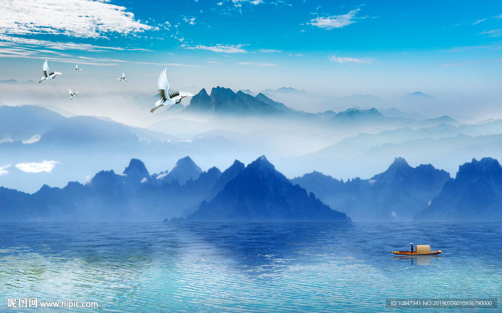 高清抽象山水画 TIF分层