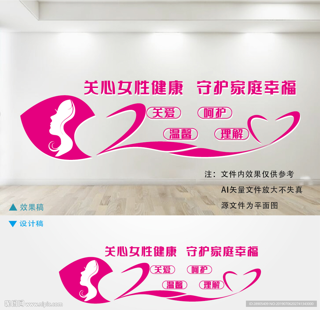 关爱女性健康文化墙