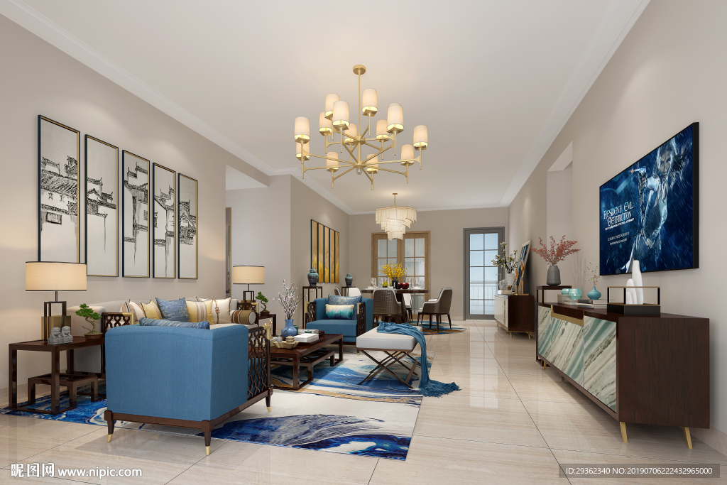 常青藤楼盆样板房·示范单位客厅