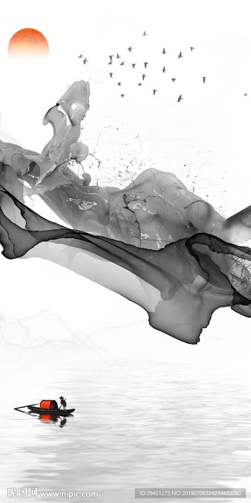 灰色 抽象线条画 TIF分层