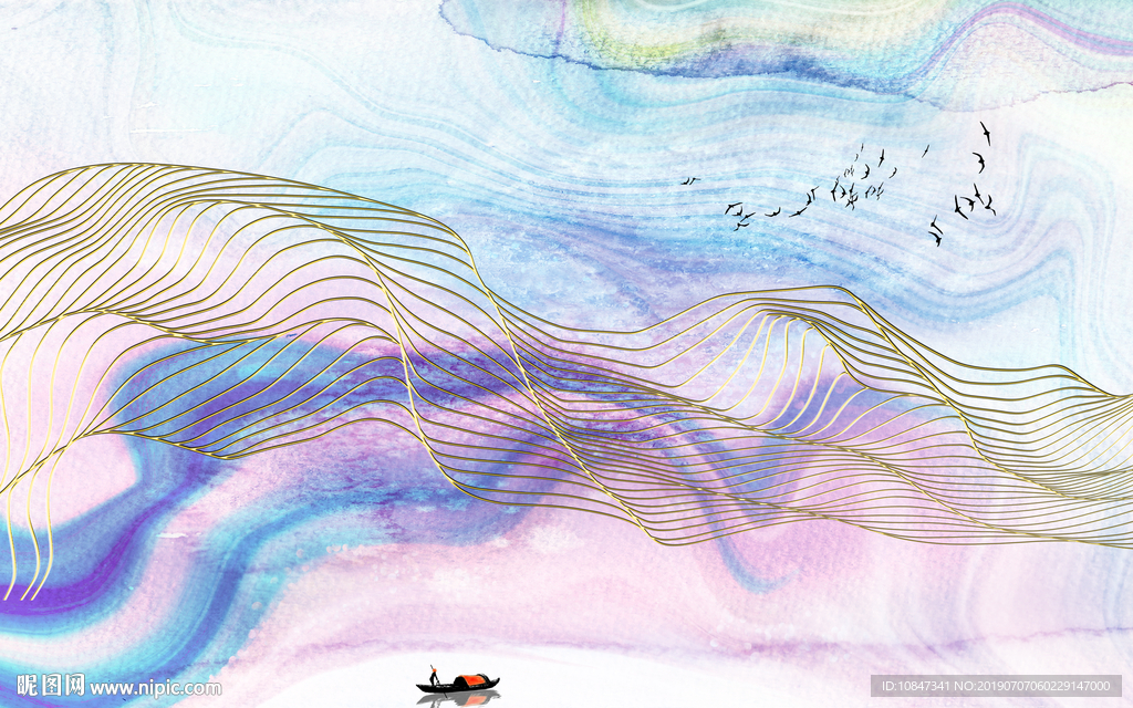 中式大山水画 TIF分层