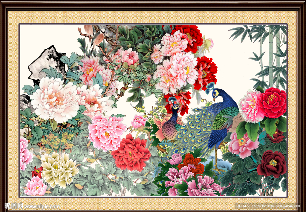 国画牡丹