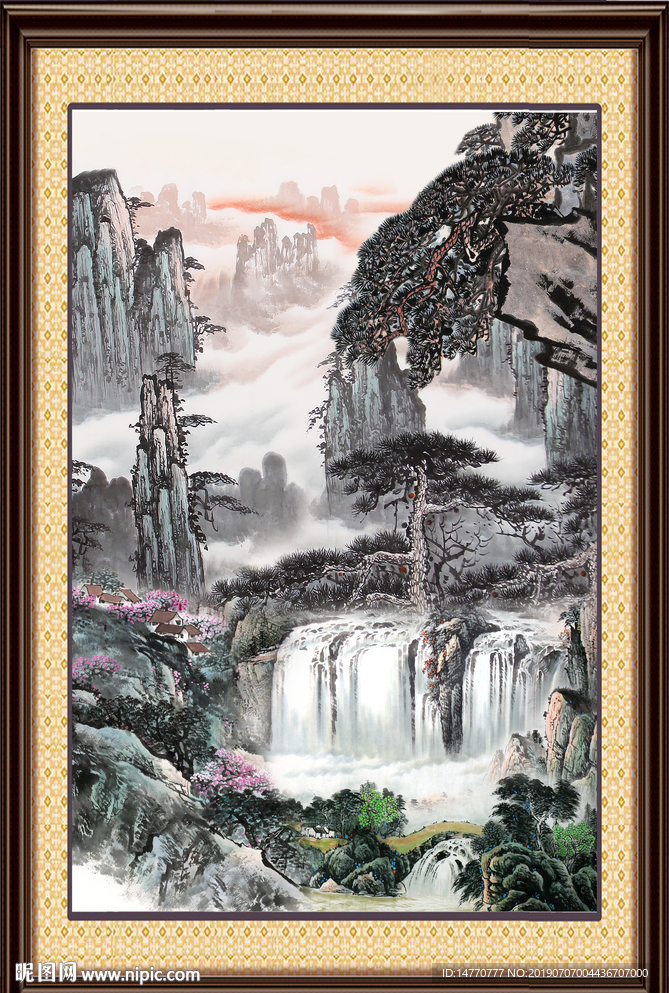 竖幅山水
