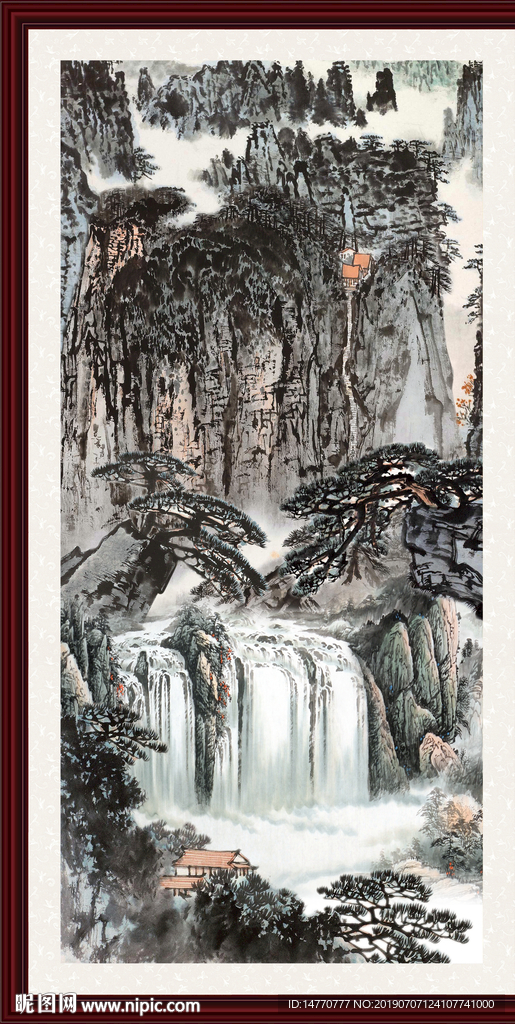 竖幅山水