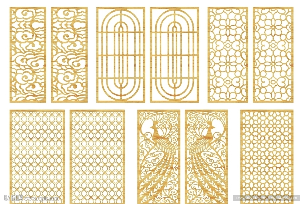 镂空屏风