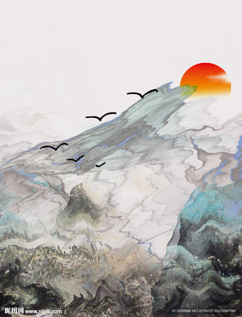 抽象山水玄关
