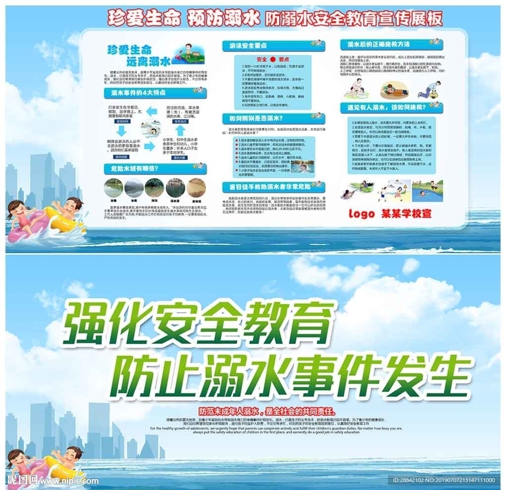 防溺水宣传展板