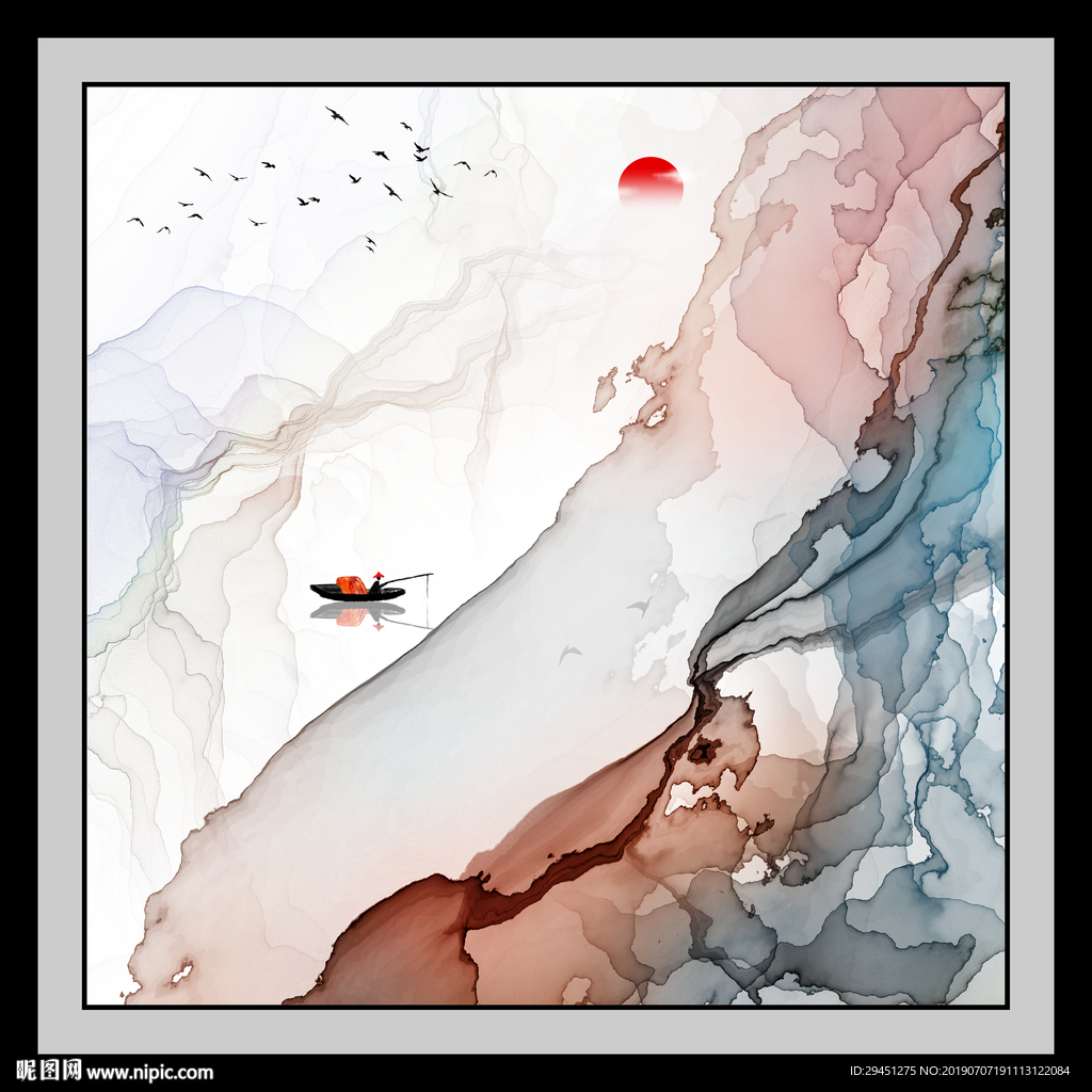 大气 中国风高清画 TIF分层