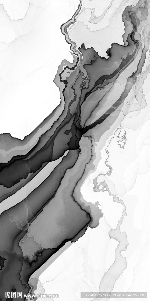 高档线条水墨墙画 TIF合层