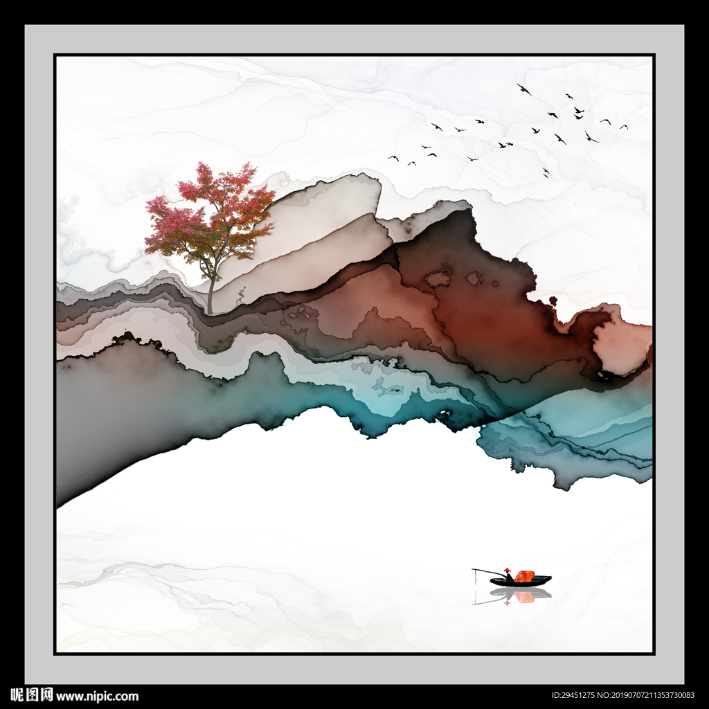 中式  意境抽象线条 TIF分