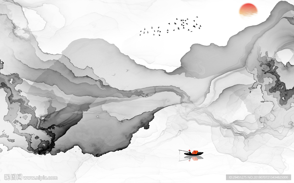 大气线条意境画 TIF分层