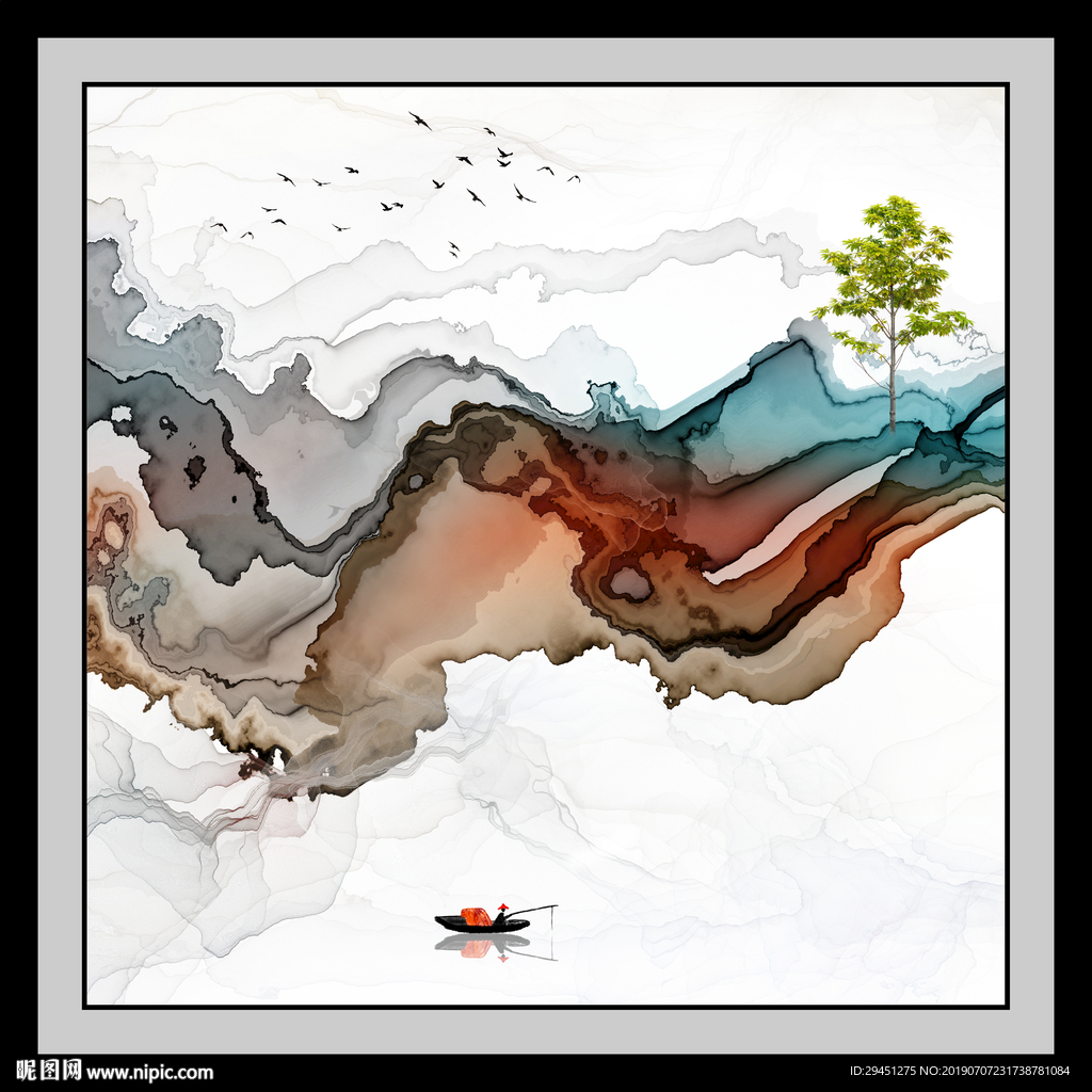 高清简约线条画 TIF分层画