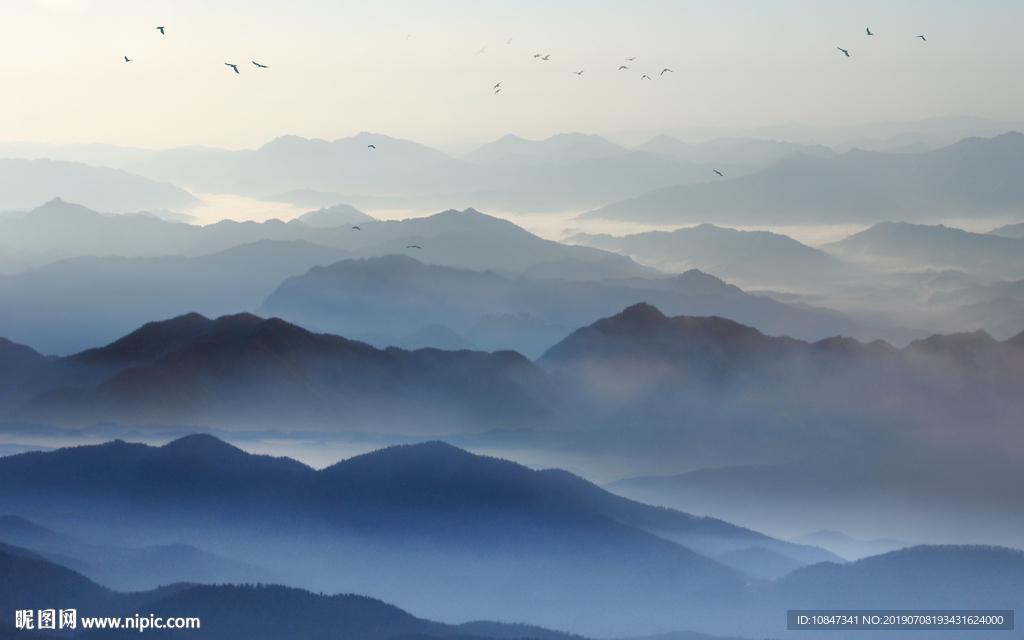 高档山水意境画 TIF合层