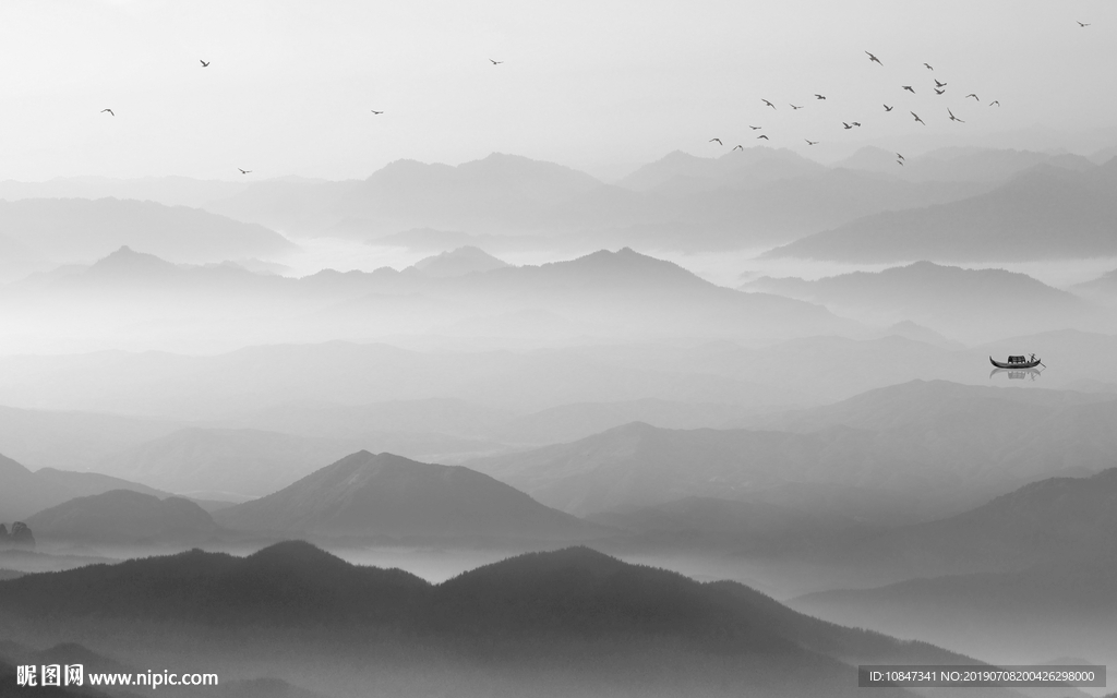 极品意境山水画 TIF分层画