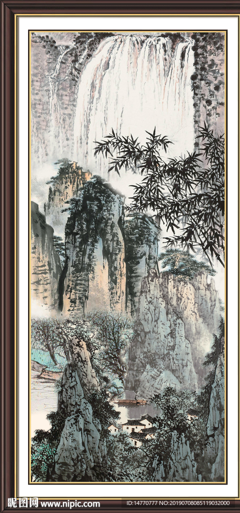 竖幅山水