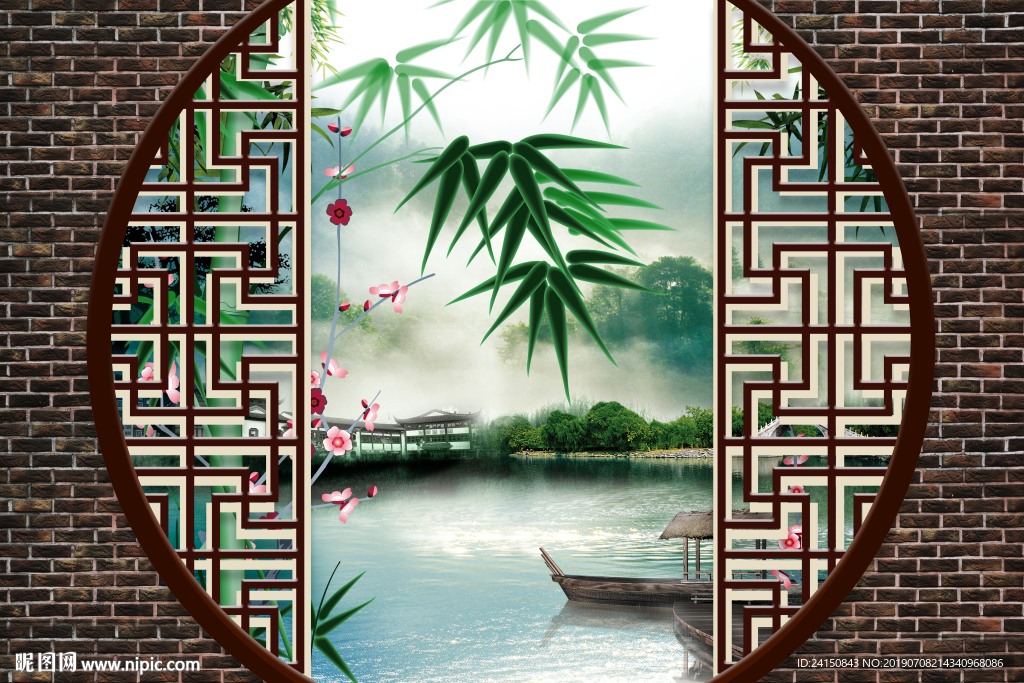 竹子背景墙