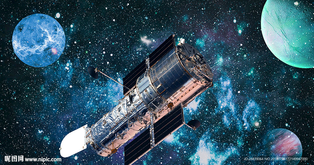 卫星星球背景墙