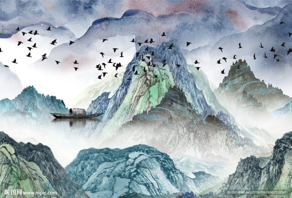 抽象山水画