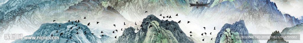 抽象山水画