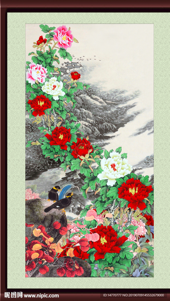 国画牡丹
