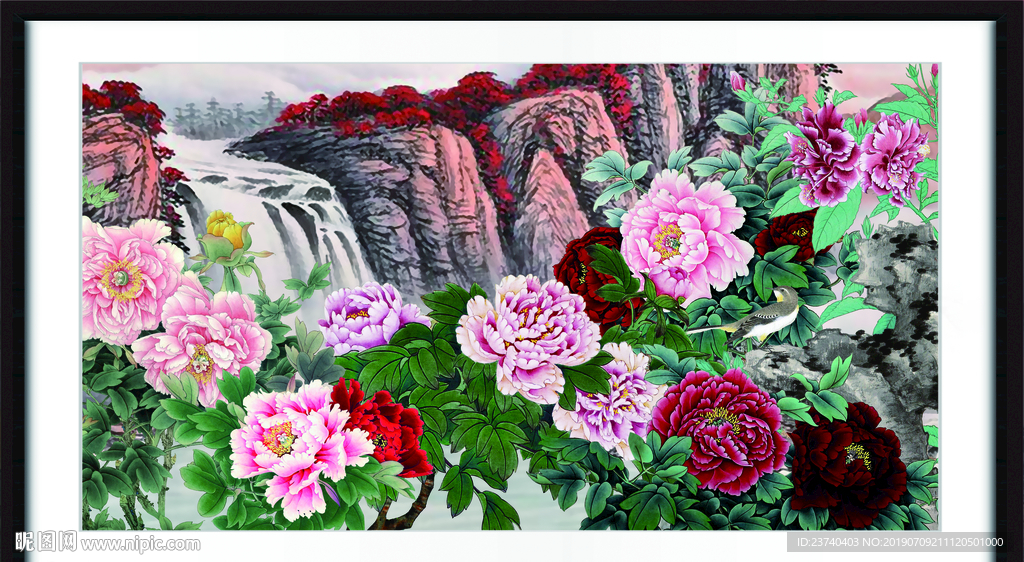 装饰画牡丹