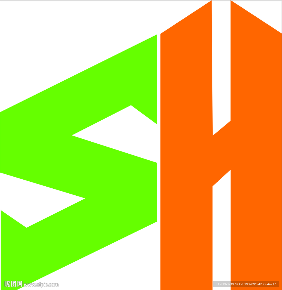 SH logo设计