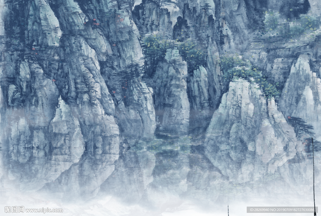 山水背景墙