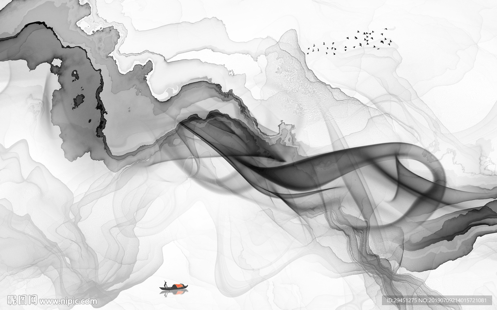 中式灰色精美装饰画 TIF分层