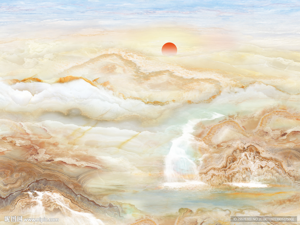 中式玉石背景墙 TIF合层