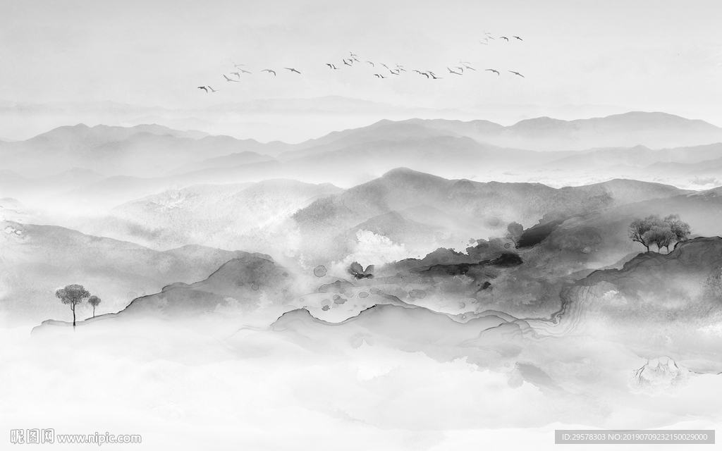 意境高清山水画 TIF分层