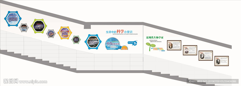 校园文化建设 知识背景墙 科学