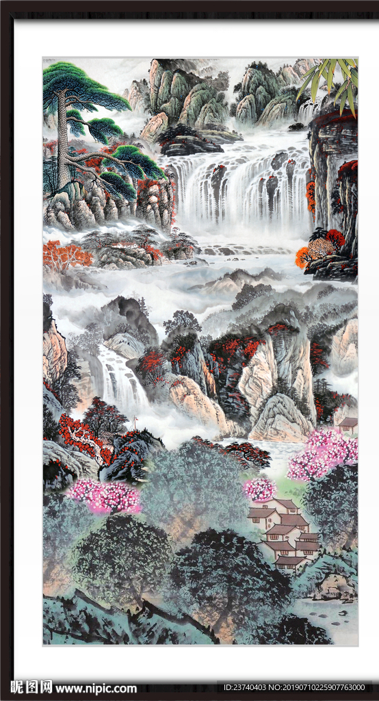 竖幅山水