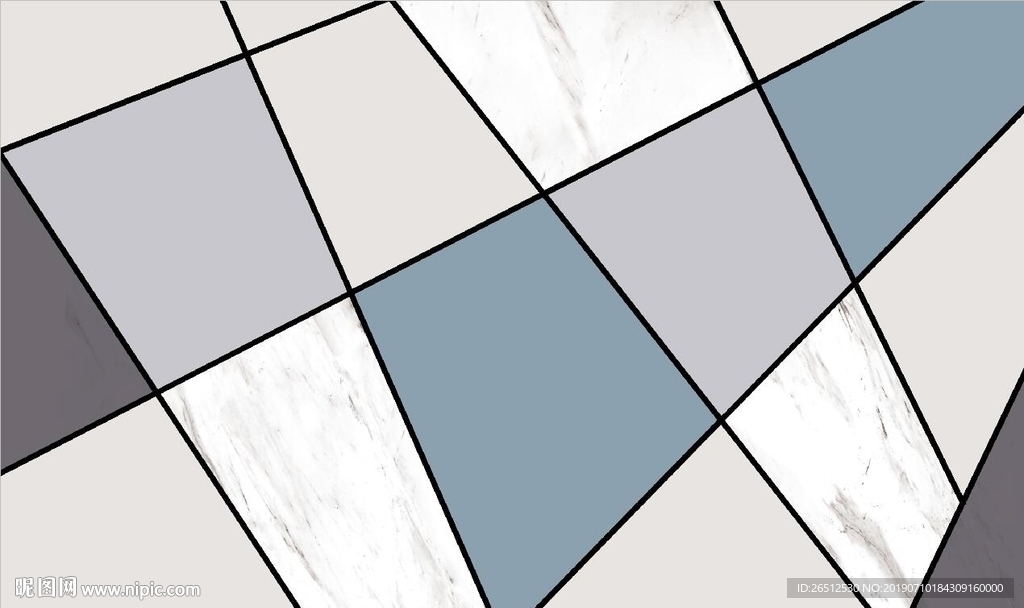 3D立体北欧几何图案个性现代