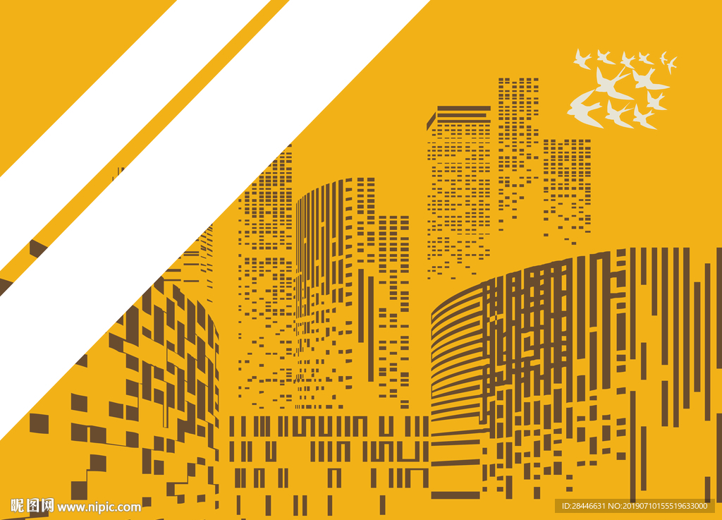 北欧城市背景地毯地画