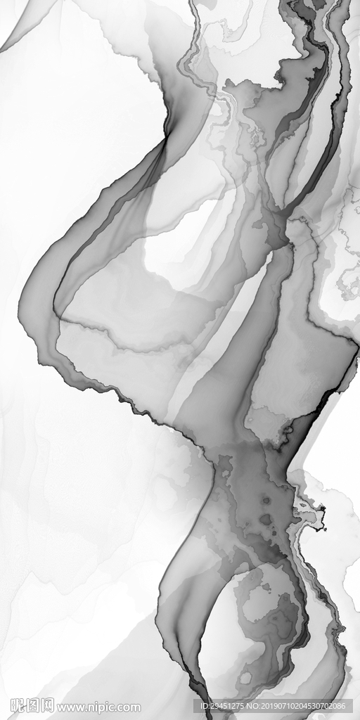 灰色线条水墨墙画 TIF合层