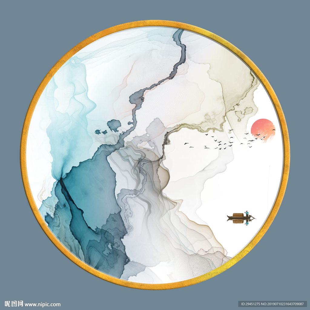 高档意境肌理线条 TIF分层