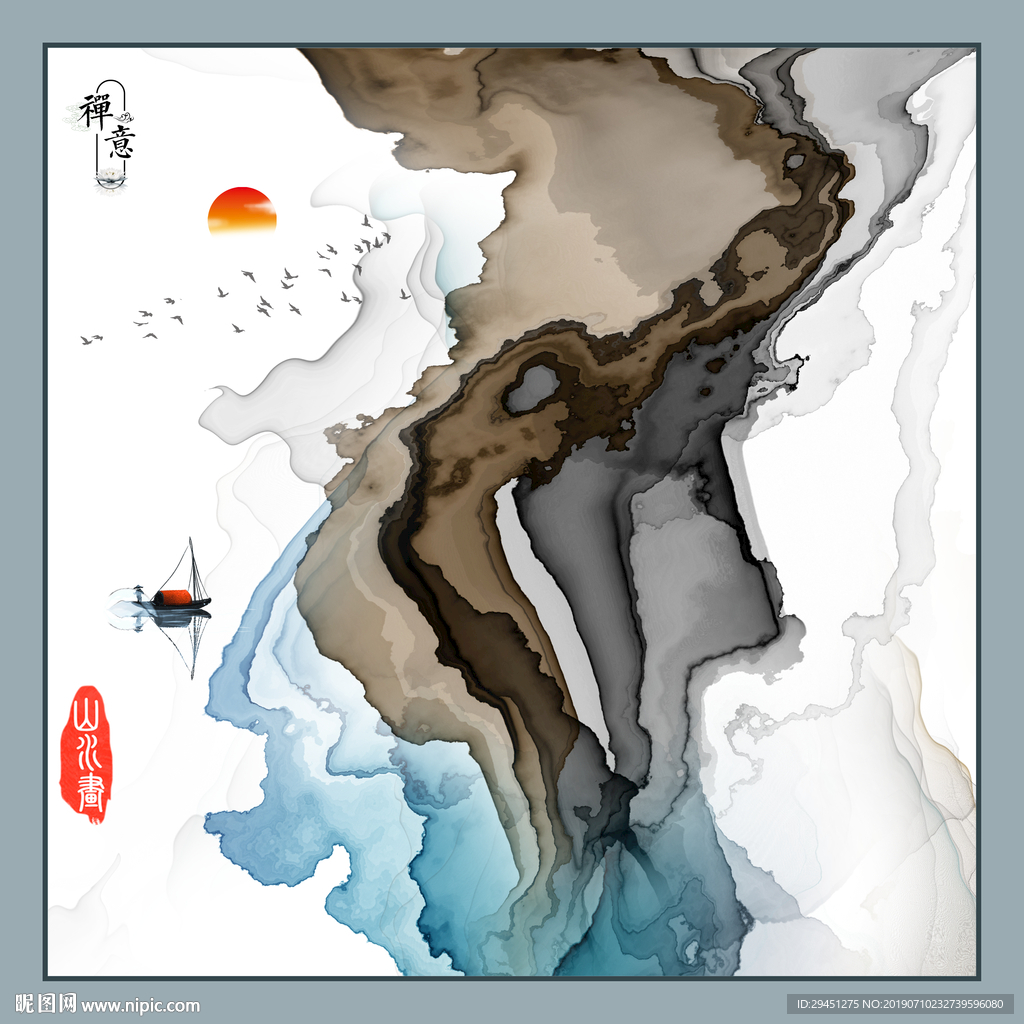 大气 意境肌理线条 TIF分层