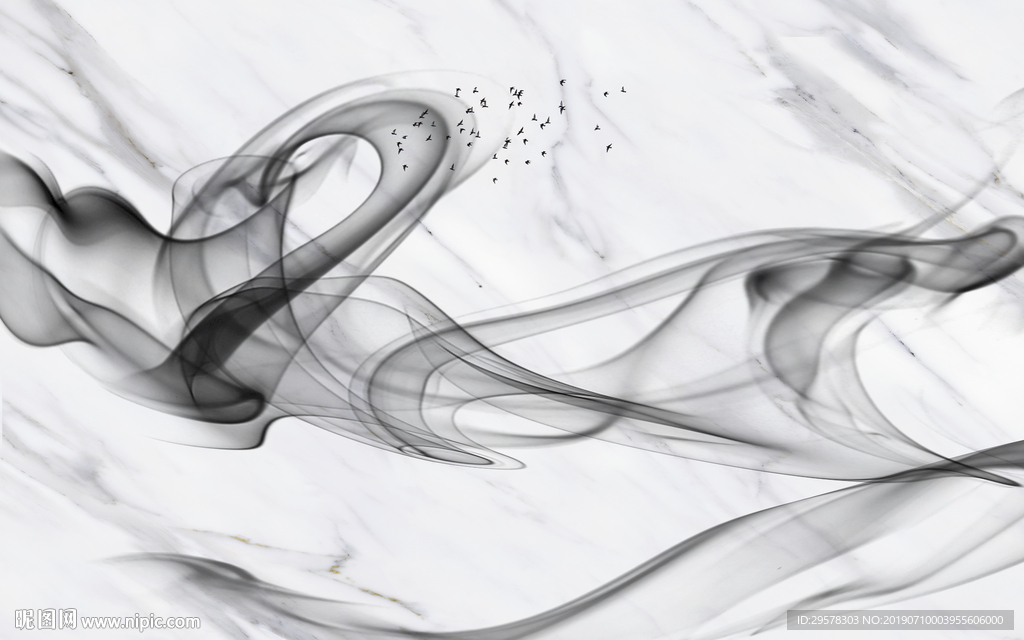 烟雾 爵士白 TIF分层