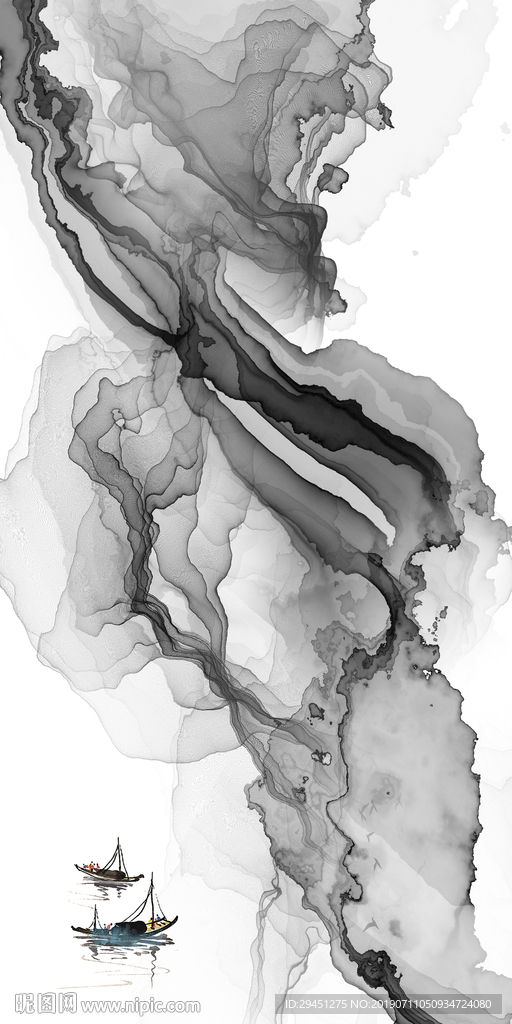 灰色意境高清线条 TIF分层