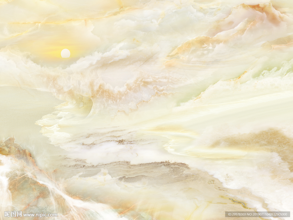 山水石纹背景墙画 TIF合层