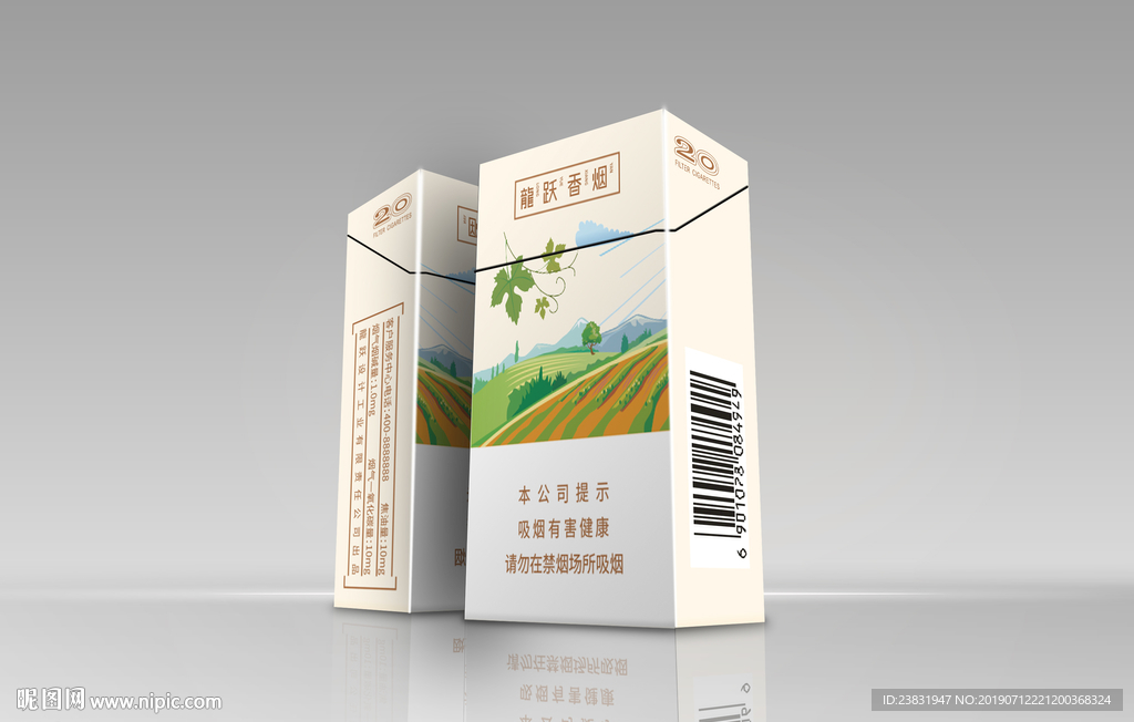 龍跃香烟包装设计方案展开图