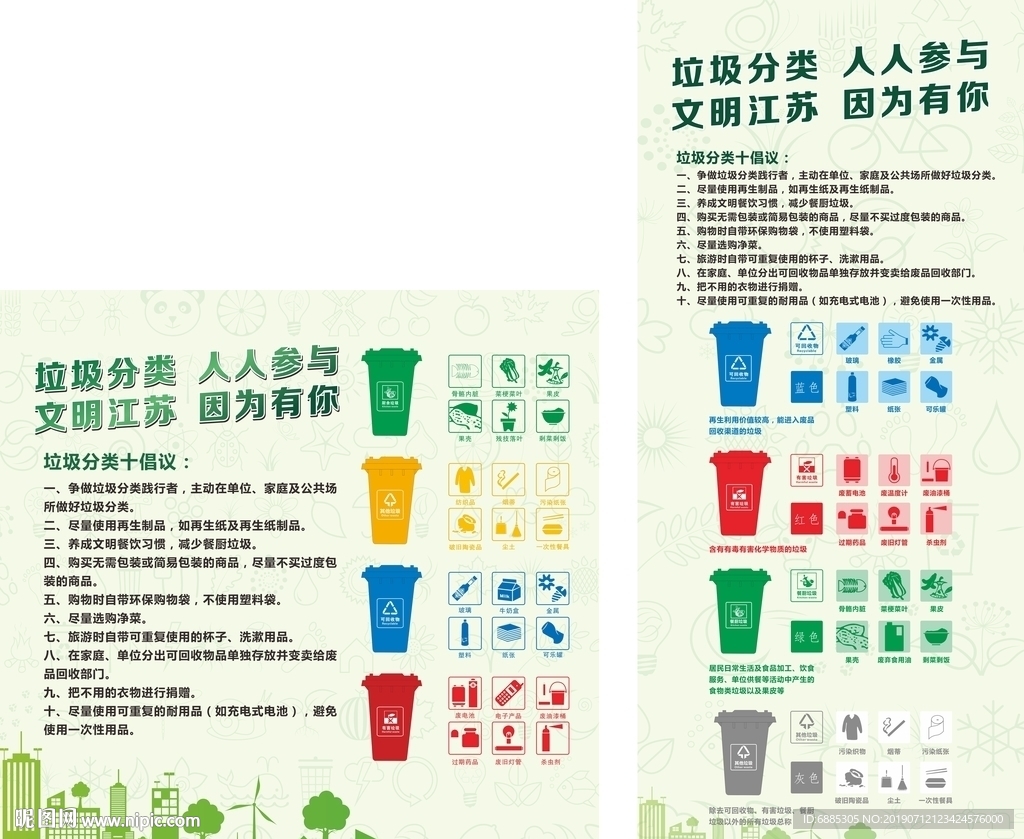 垃圾分类展板