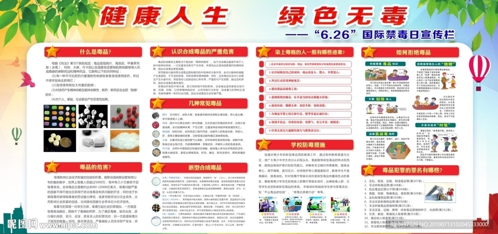 国际禁毒日宣传栏
