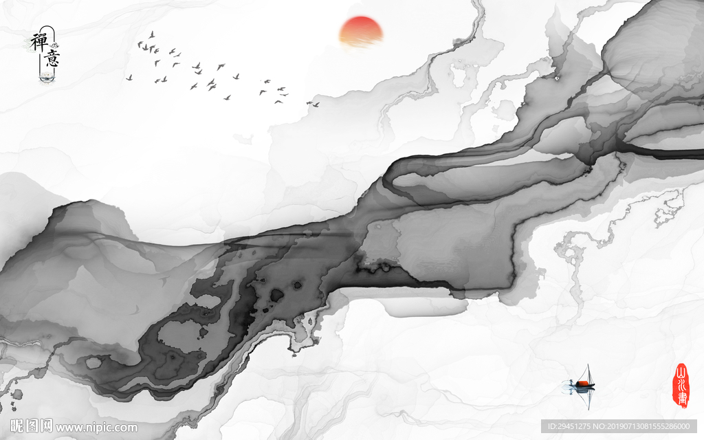 精美肌理意境线条 TIF分层