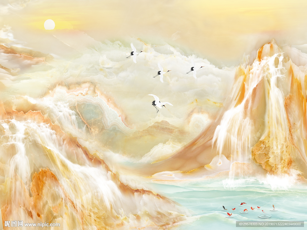对拼 石纹玉石壁画 TIF合层