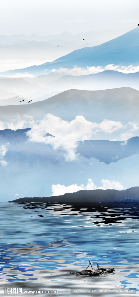 极品山水高档画 TIF分层