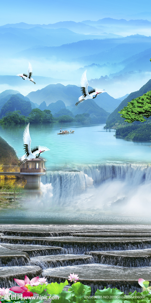 现代 山水意境画 TIF分层