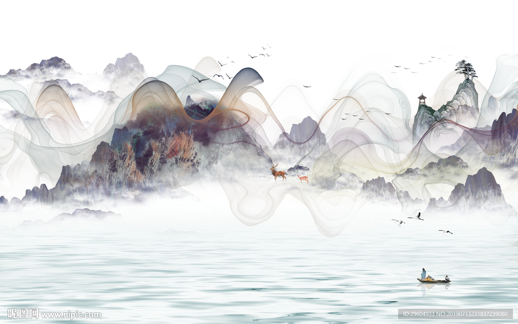 山水大气高清TIF分层