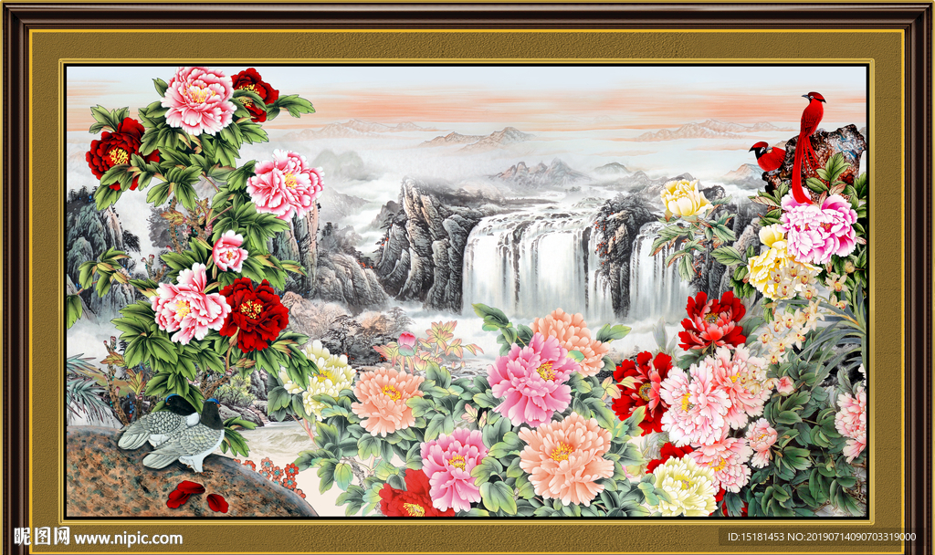 国画牡丹