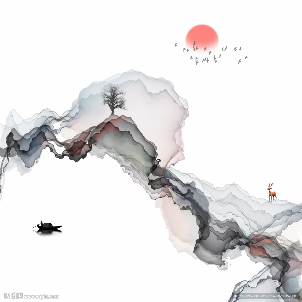 水墨意境山水